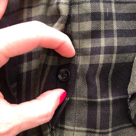 Alice & Olivia Plaid Blouse S/P with Ruffles - Picture 4 of 7